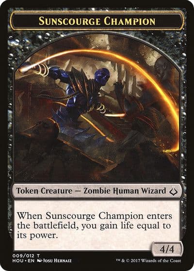 Sunscourge Champion Cat Double Sided Token Hour of Devastation Magic card