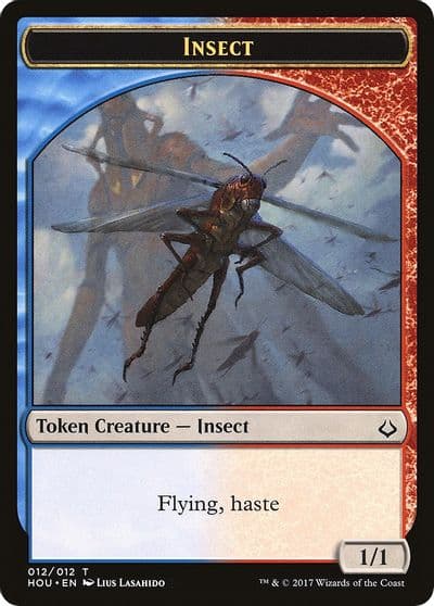 Insect Warrior Double Sided Token Hour of Devastation Magic card