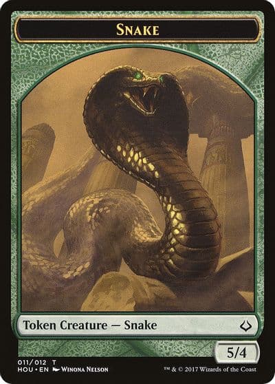 Snake Zombie Double Sided Token Hour of Devastation Magic card