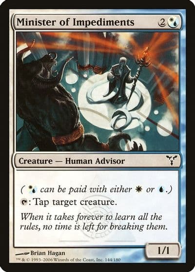 Minister of Impediments Dissension Magic card