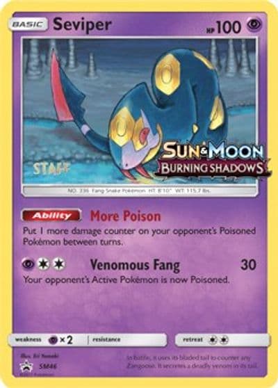 Seviper - SM46 (Prerelease) [Staff] SM Promos Pokemon card