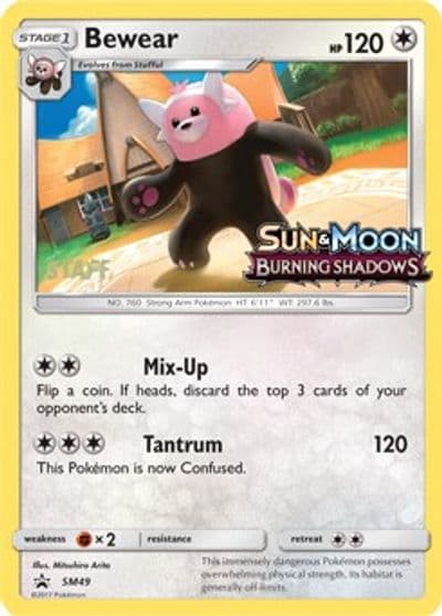 Bewear - SM49 (Prerelease) [Staff] SM Promos Pokemon card