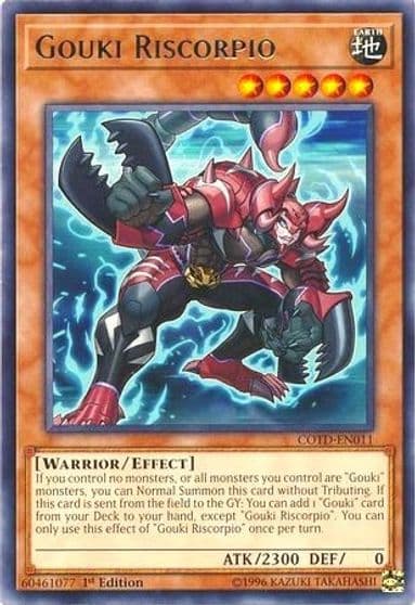 Gouki Riscorpio Code of the Duelist Yu-Gi-Oh! card