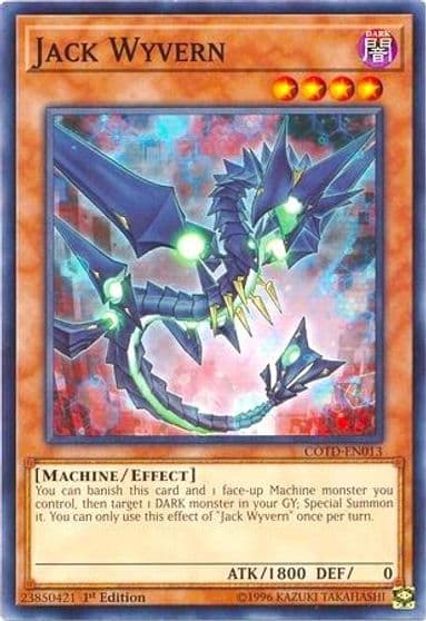 Jack Wyvern Code of the Duelist Yu-Gi-Oh! card
