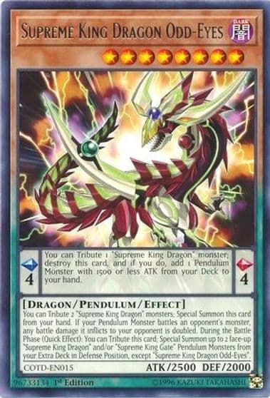 Supreme King Dragon Odd Eyes Code of the Duelist Yu-Gi-Oh! card