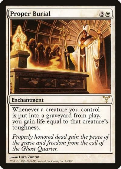 Proper Burial Dissension Magic card
