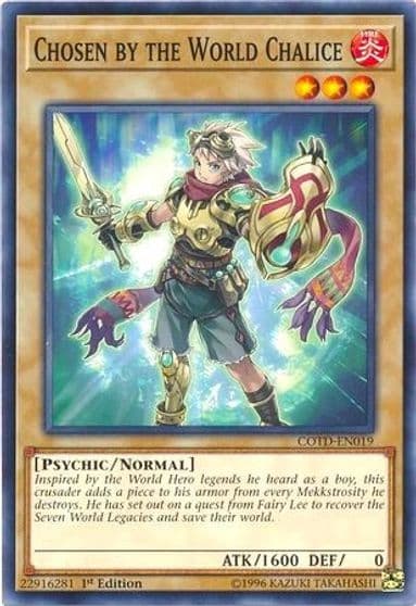 Chosen by the World Chalice Code of the Duelist Yu-Gi-Oh! card