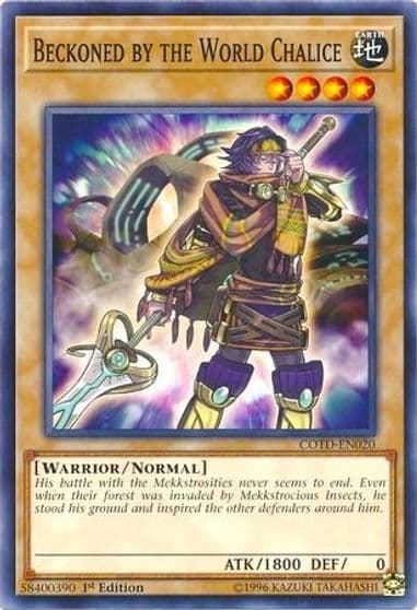 Beckoned by the World Chalice Code of the Duelist Yu-Gi-Oh! card