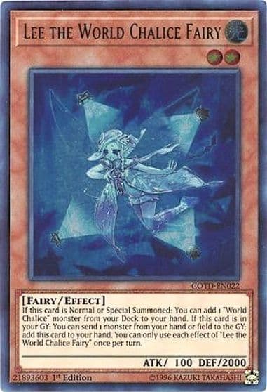 Lee the World Chalice Fairy Code of the Duelist Yu-Gi-Oh! card