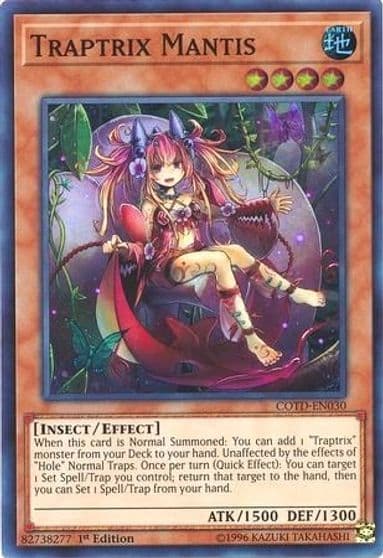 Traptrix Mantis Code of the Duelist Yu-Gi-Oh! card
