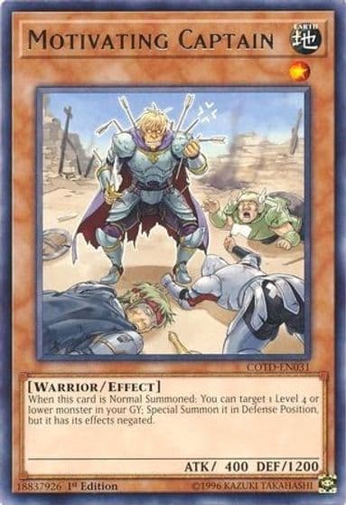 Motivating Captain Code of the Duelist Yu-Gi-Oh! card