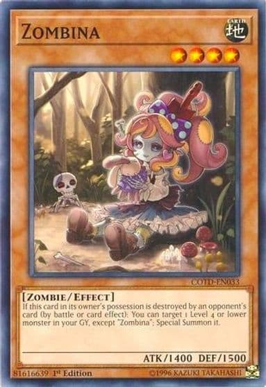 Zombina Code of the Duelist Yu-Gi-Oh! card