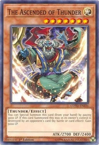 The Ascended of Thunder Code of the Duelist Yu-Gi-Oh! card