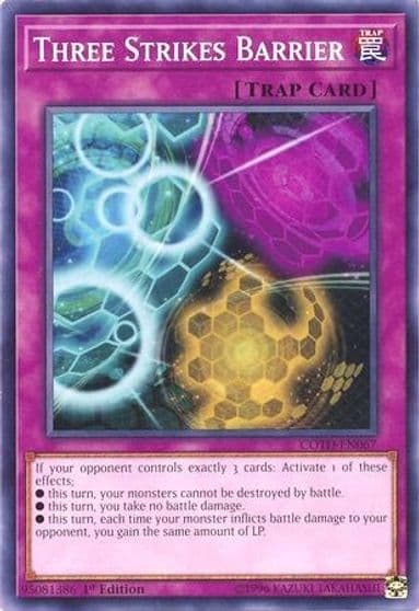Three Strikes Barrier Code of the Duelist Yu-Gi-Oh! card