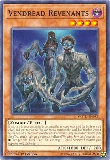 Vendread Revenants Code of the Duelist Yu-Gi-Oh! card