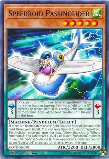Speedroid Passinglider Code of the Duelist Yu-Gi-Oh! card