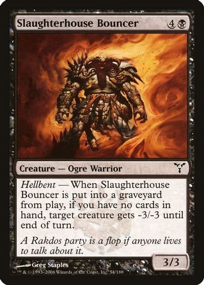 Slaughterhouse Bouncer Dissension Magic card