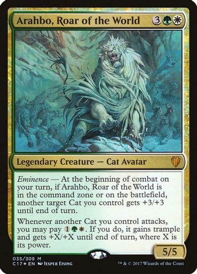 Arahbo Roar of the World Commander 2017 Magic card