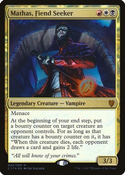 Mathas Fiend Seeker Commander 2017 Magic card