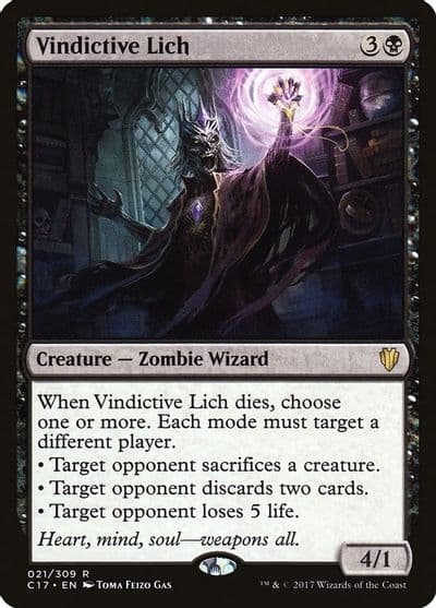 Vindictive Lich Commander 2017 Magic card