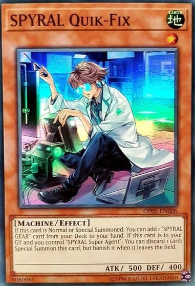 SPYRAL Quik Fix OTS Tournament Pack 5 Yu-Gi-Oh! card