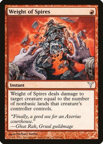 Weight of Spires Dissension Magic card