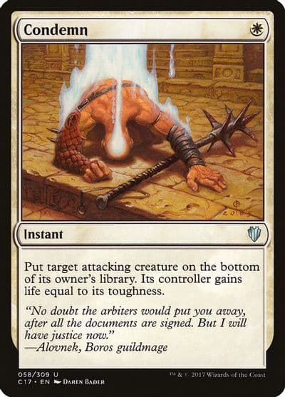 Condemn Commander 2017 Magic card