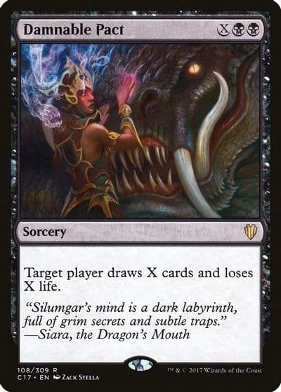 Damnable Pact Commander 2017 Magic card