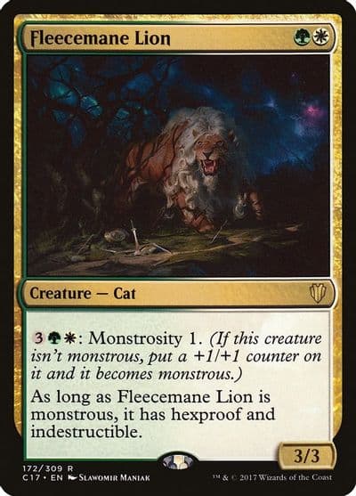 Fleecemane Lion Commander 2017 Magic card