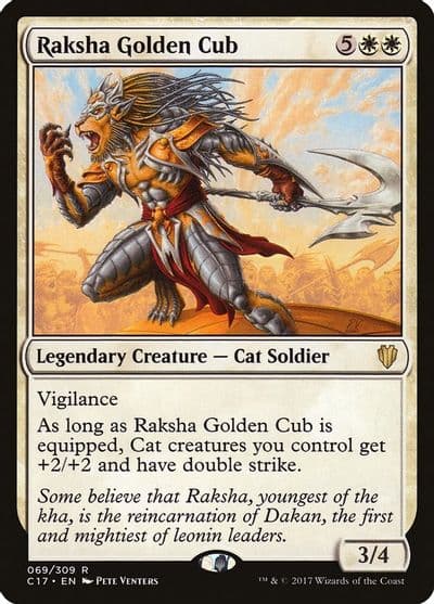 Raksha Golden Cub Commander 2017 Magic card