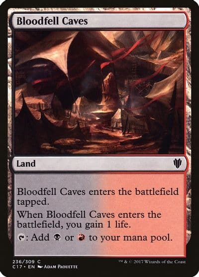 Bloodfell Caves Commander 2017 Magic card