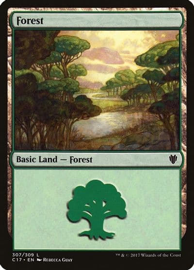 Forest 307 Commander 2017 Magic card