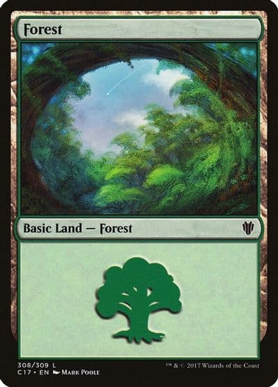 Forest 308 Commander 2017 Magic card