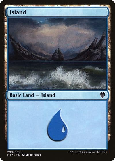 Island 299 Commander 2017 Magic card