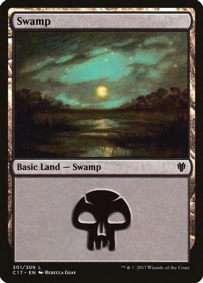 Swamp 301 Commander 2017 Magic card