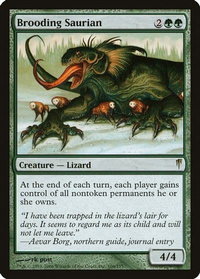 Brooding Saurian Coldsnap Magic card