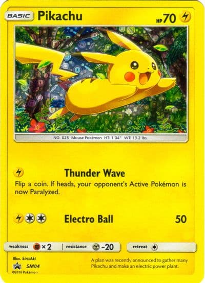 Pikachu - SM04 (General Mills) Miscellaneous Cards & Products Pokemon card