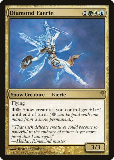 Diamond Faerie Coldsnap Magic card