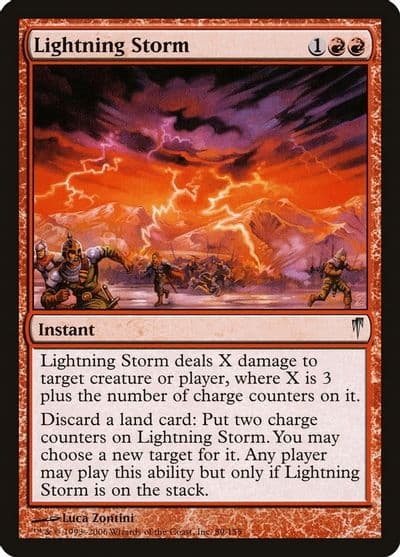 Lightning Storm Coldsnap Magic card