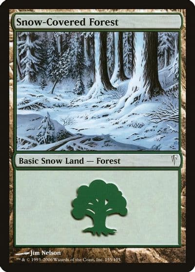 Snow Covered Forest Coldsnap Magic card