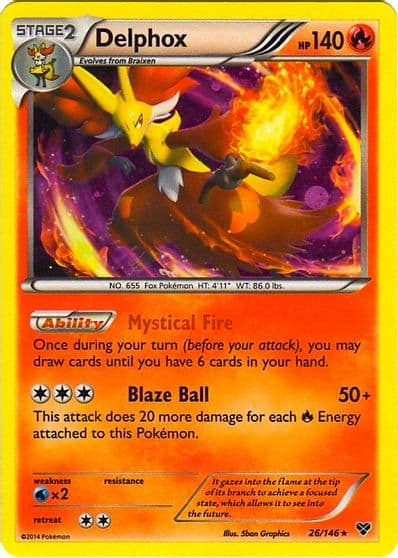 Delphox (Cosmos Holo) Blister Exclusives Pokemon card