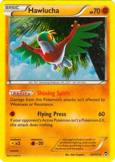 Hawlucha (Cosmos Holo) Blister Exclusives Pokemon card