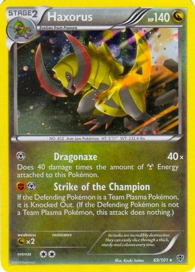 Haxorus (Cosmos Holo) Blister Exclusives Pokemon card