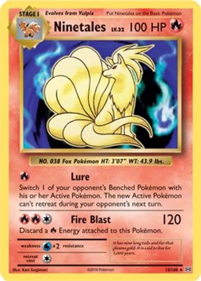 Ninetales (XY Evolutions) (Non-Holo) Deck Exclusives Pokemon card