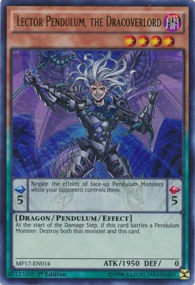 Lector Pendulum the Dracoverlord 2017 Mega-Tins Mega Pack Yu-Gi-Oh! card