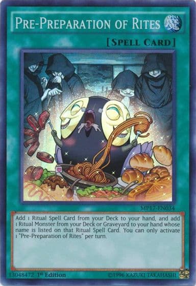 Pre Preparation of Rites 2017 Mega-Tins Mega Pack Yu-Gi-Oh! card
