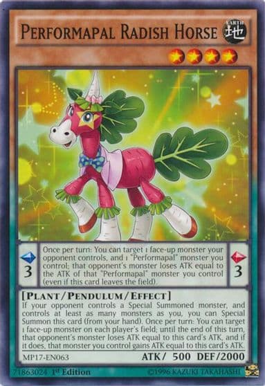 Performapal Radish Horse 2017 Mega-Tins Mega Pack Yu-Gi-Oh! card