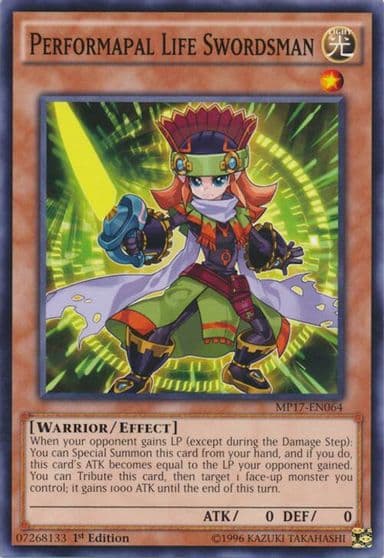 Performapal Life Swordsman 2017 Mega-Tins Mega Pack Yu-Gi-Oh! card