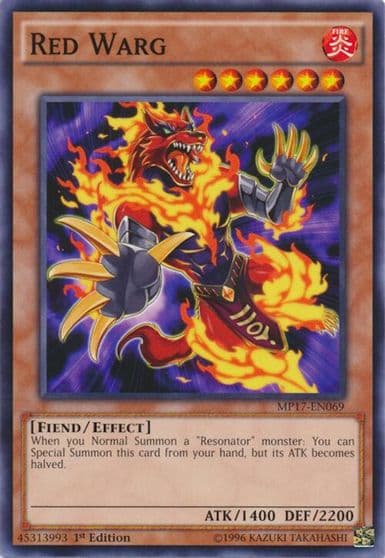 Red Warg 2017 Mega-Tins Mega Pack Yu-Gi-Oh! card