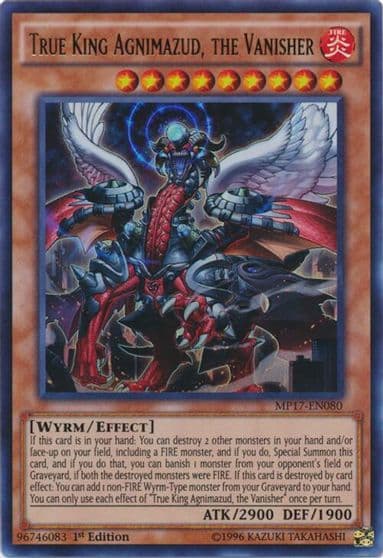 True King Agnimazud the Vanisher 2017 Mega-Tins Mega Pack Yu-Gi-Oh! card